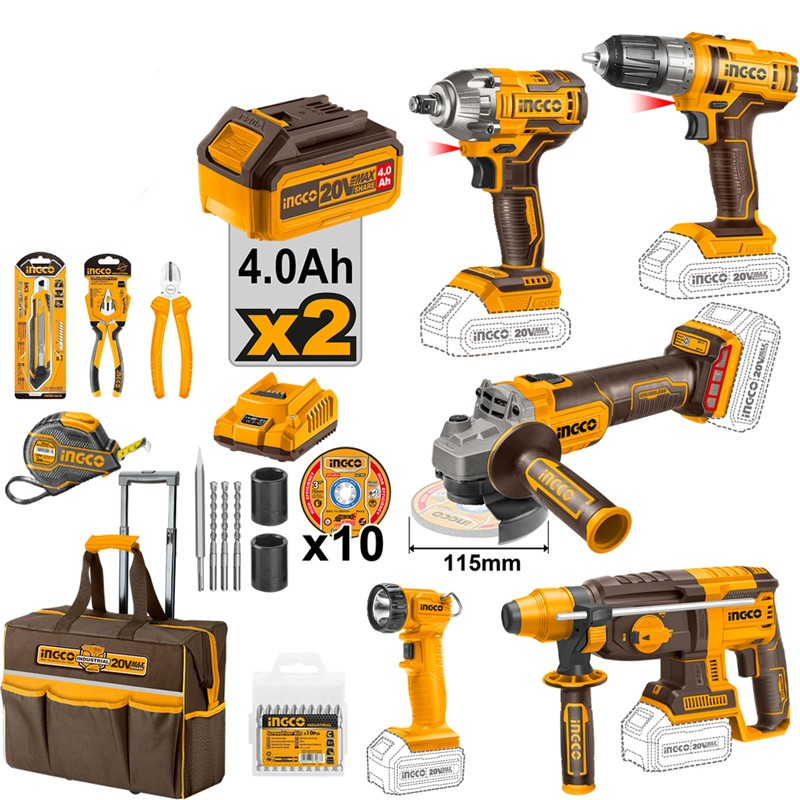 Li-ion Akülü 5 li Kombo Set (30 PARÇA ALET SETİ HEDİYELİ)