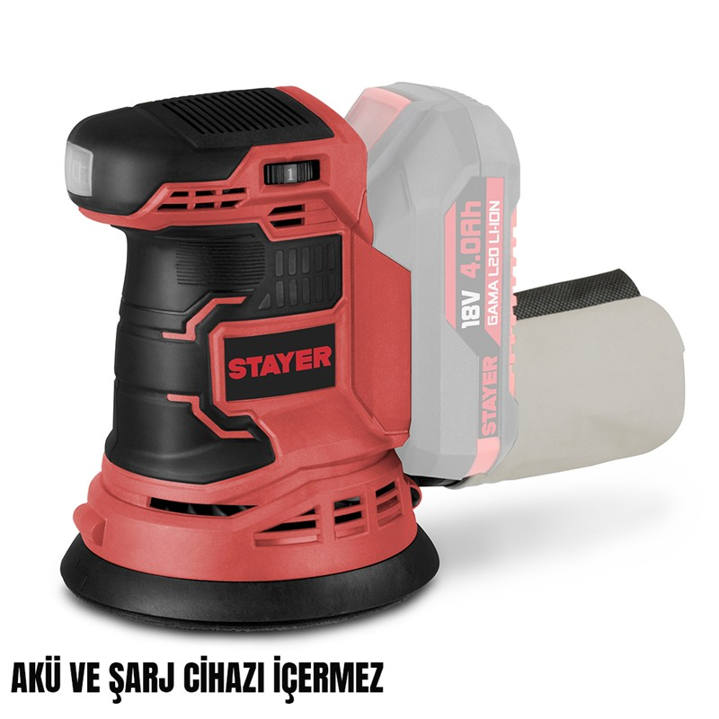 AKÜLÜ ORBİTAL ZIMPARA 18V Li-ion 2.0Ah