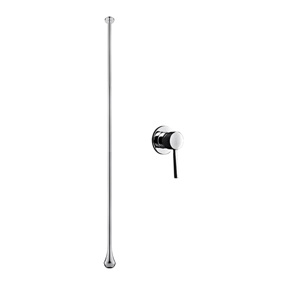 Krom Ankastre Lavabo Bataryası Tavan Çıkışlı