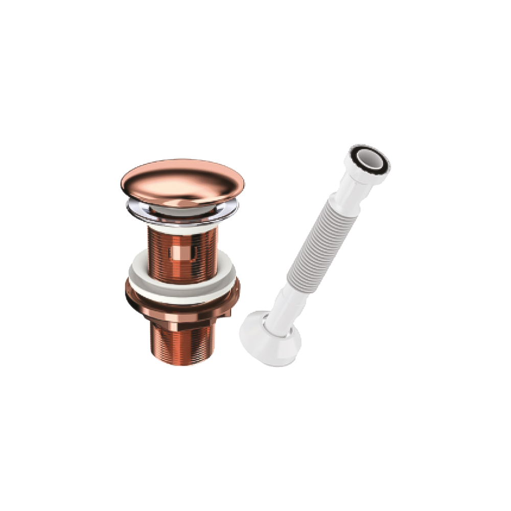 Roza Bronz Klik Klak Lavabo Sifonu