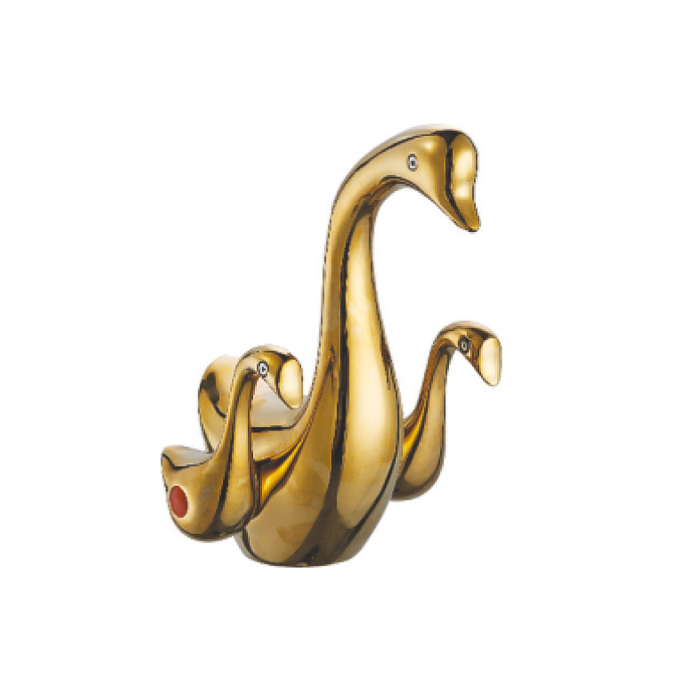 Elegant Gold Ördek Lavabo Bataryası