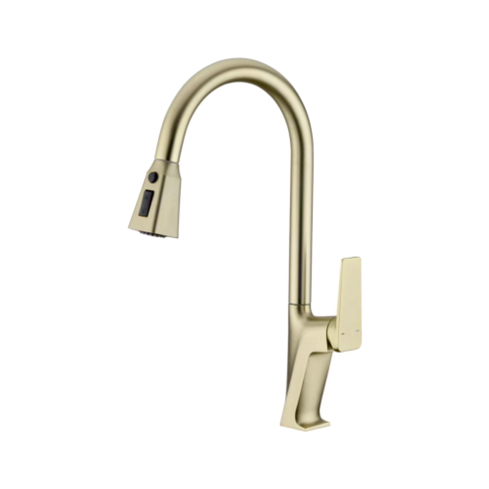 Matte Gold Spiralli Kuğu Evye Bataryası