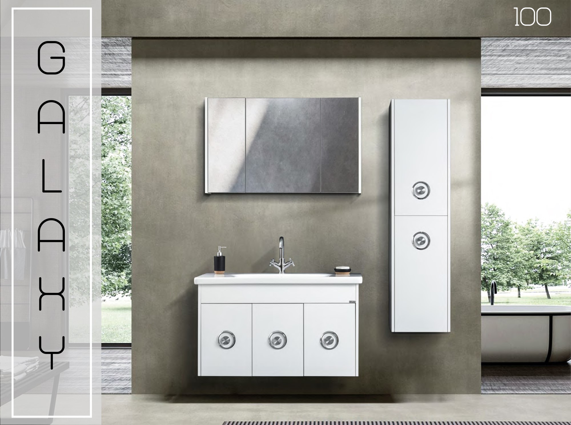 GALAXY 100 CM BANYO DOLABI