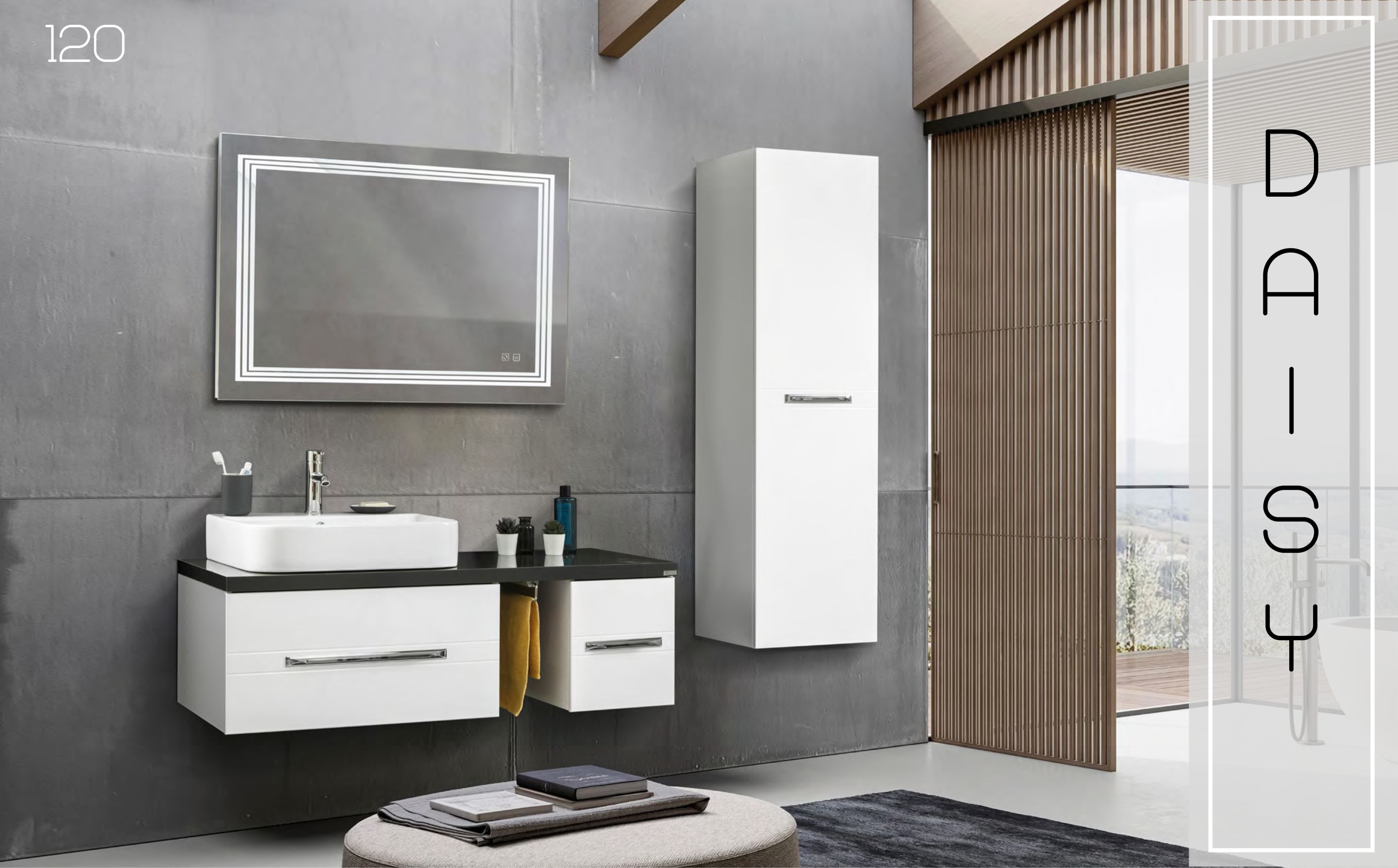 DAISY 120 CM BANYO DOLABI