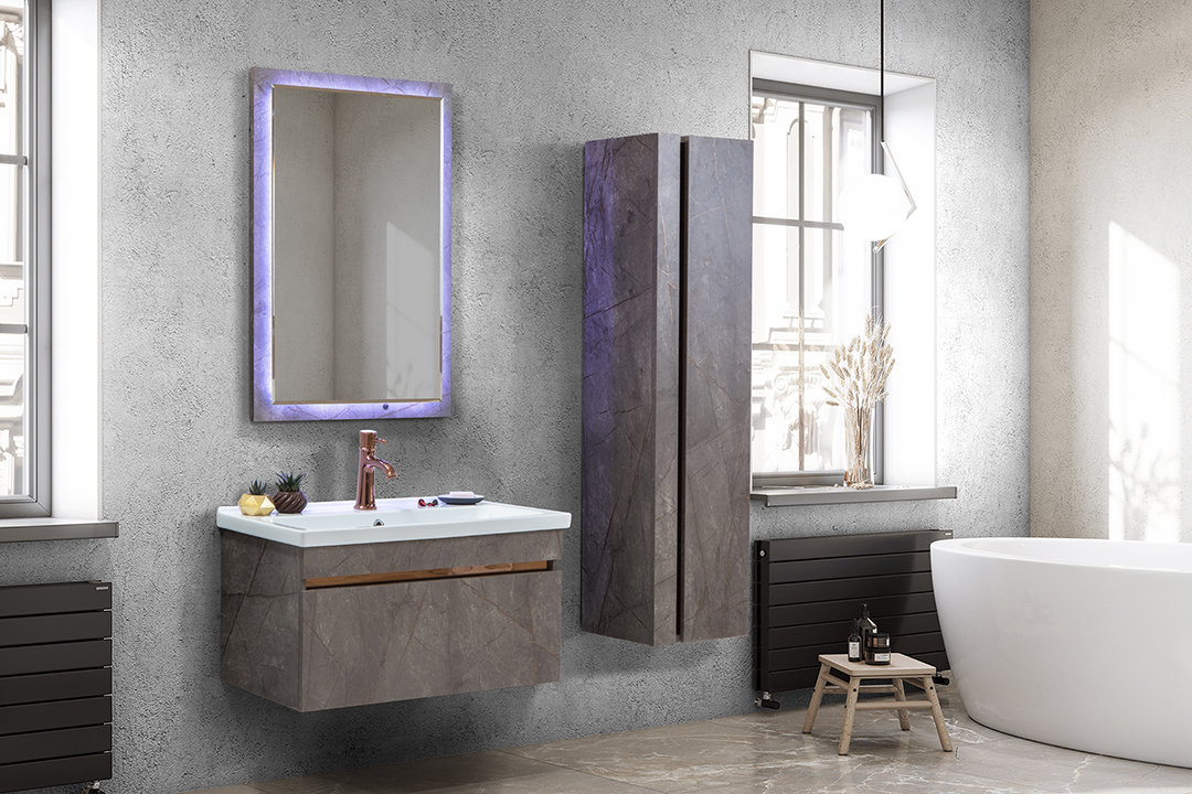 MARBLE 80 CM BANYO DOLABI
