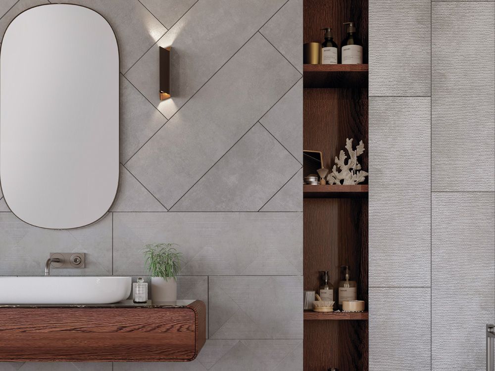 Ark Silver Abstract Dekofon 30x90