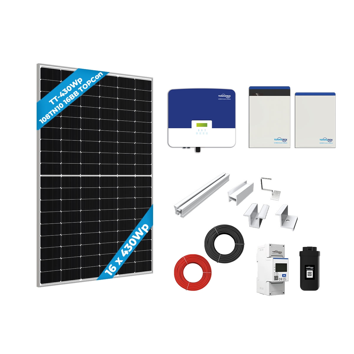 Tek Faz 6kWe Hibrit Large Paket