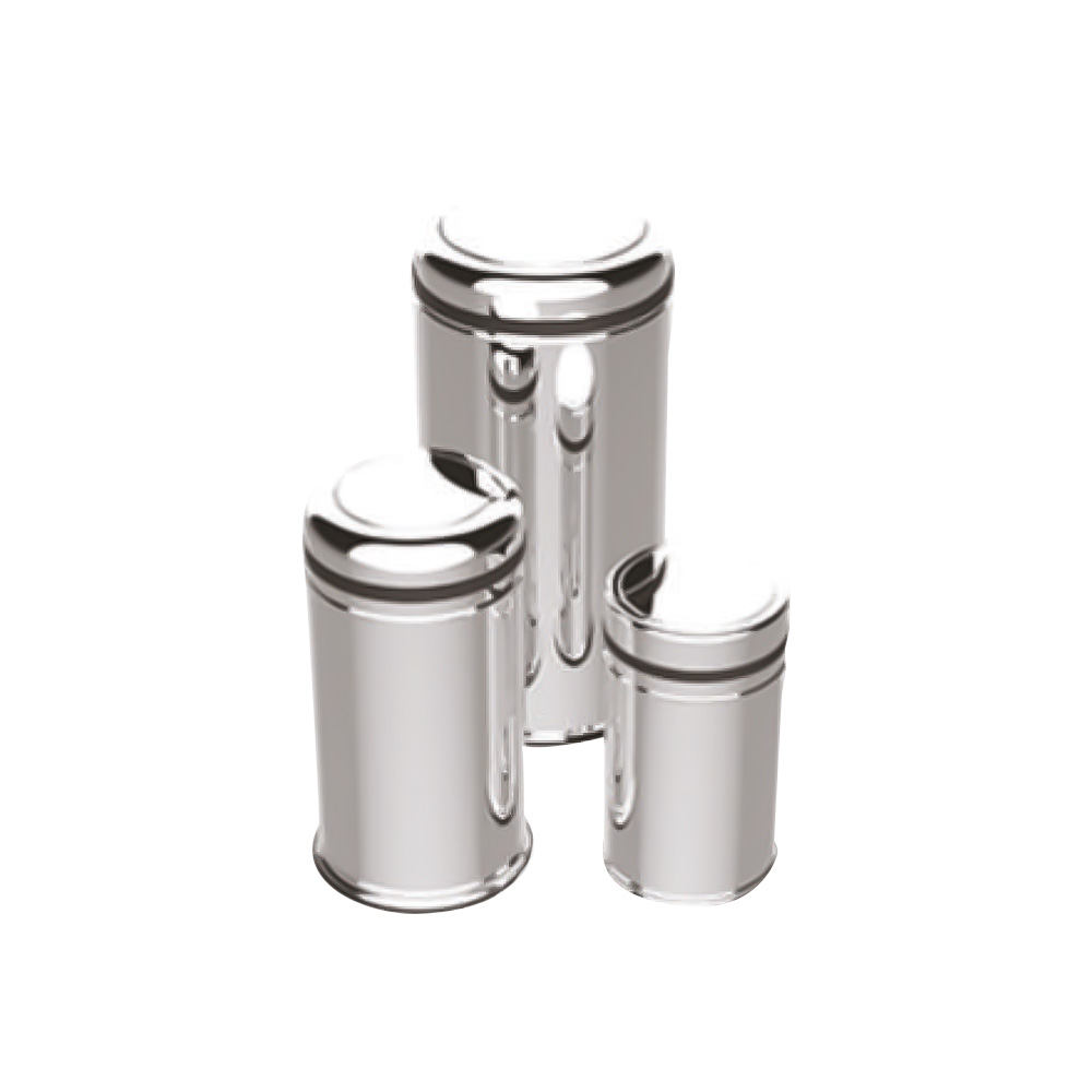 Pratik Kapak Çöp Kovası 8 Litre (Krom)