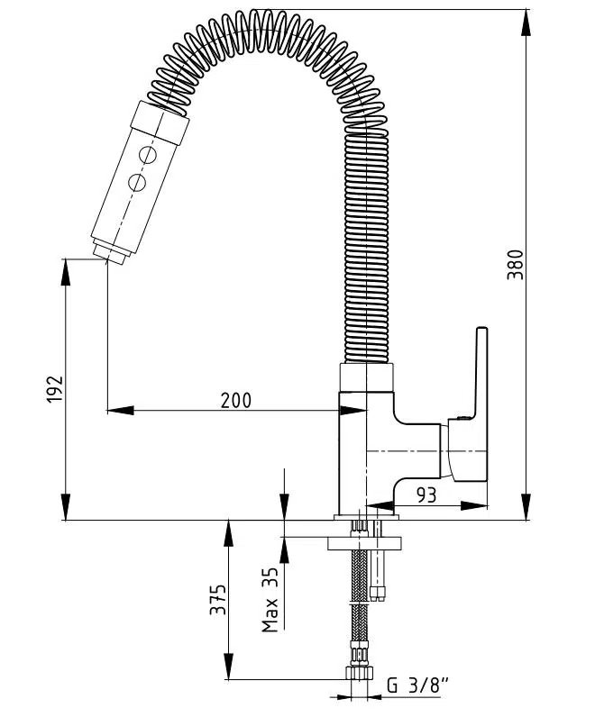 Eca Delta Yaylı Eviye Mutfak Evye Bataryası Spiralli 102108703