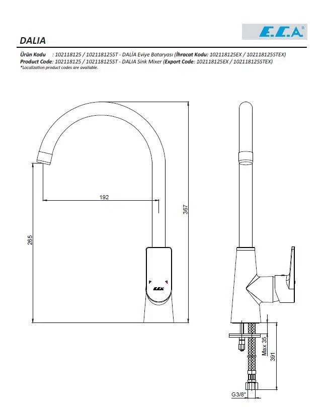 Eca Dalia Eviye Mutfak Bataryası 102118125