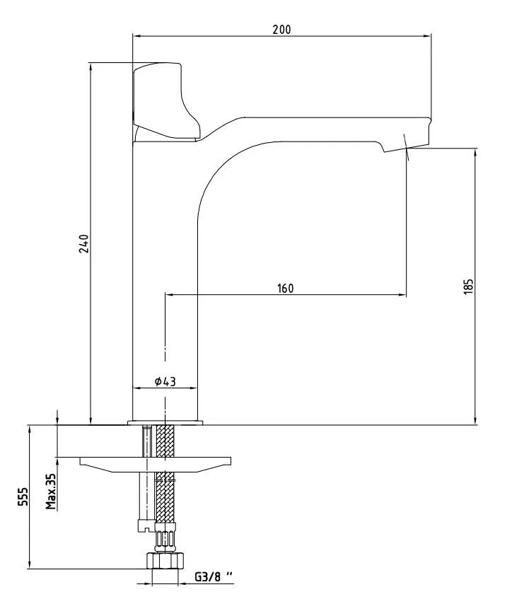 Eca Myra Orta Boy Lavabo Bataryası - Bej 104408983