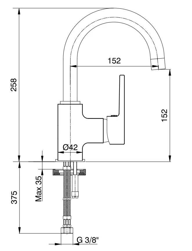 Eca Delta Kuğu Borulu Lavabo Bataryası 102108765