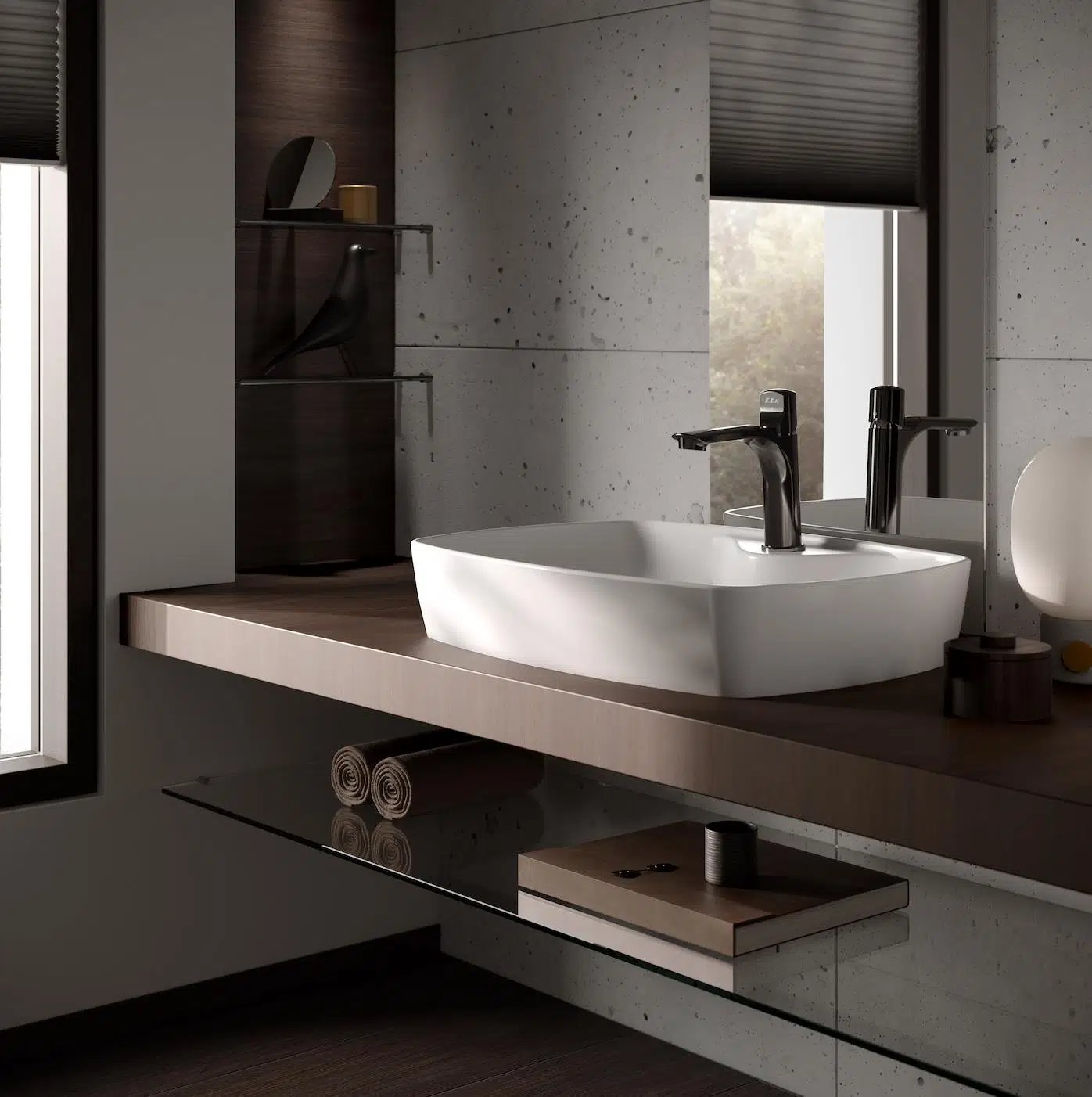 Eca Myra Orta Boy Lavabo Bataryası - Siyah 104508983