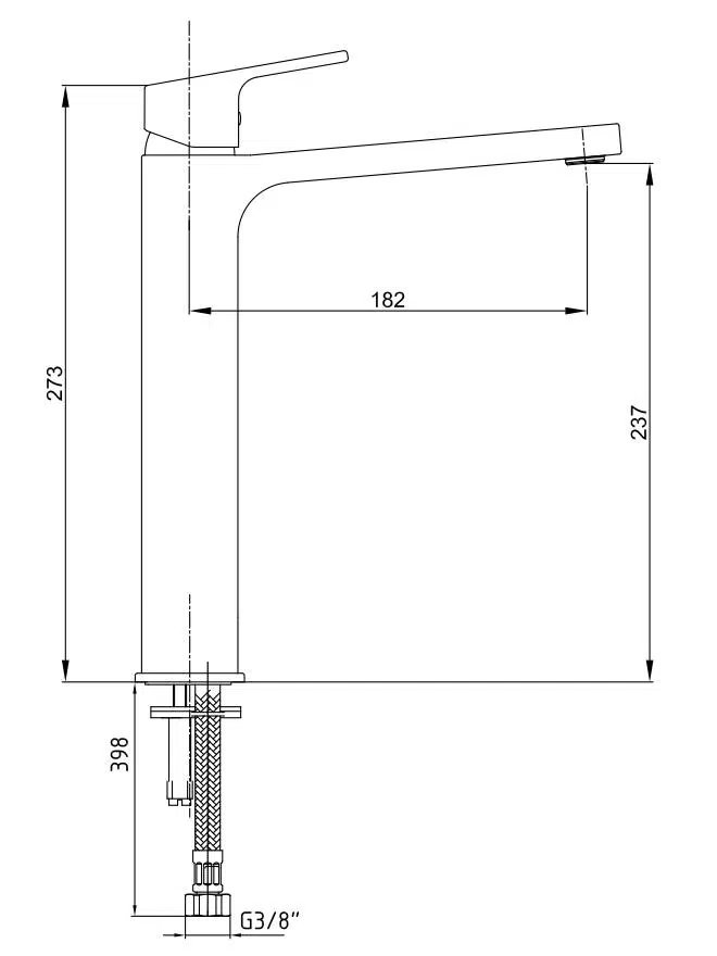 Eca Tiera Yüksek Tip Lavabo Bataryası- Krom Kırmızı 103388002