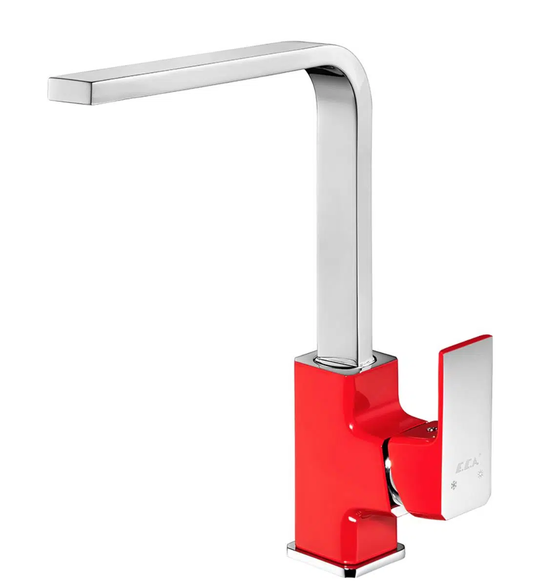 Eca Tiera Eviye Mutfak Bataryası- Krom Kırmızı 103318065