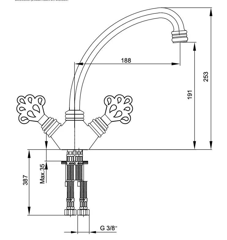 Eca Osmanlı Eskitme Mutfak Eviye Bataryası 102208003