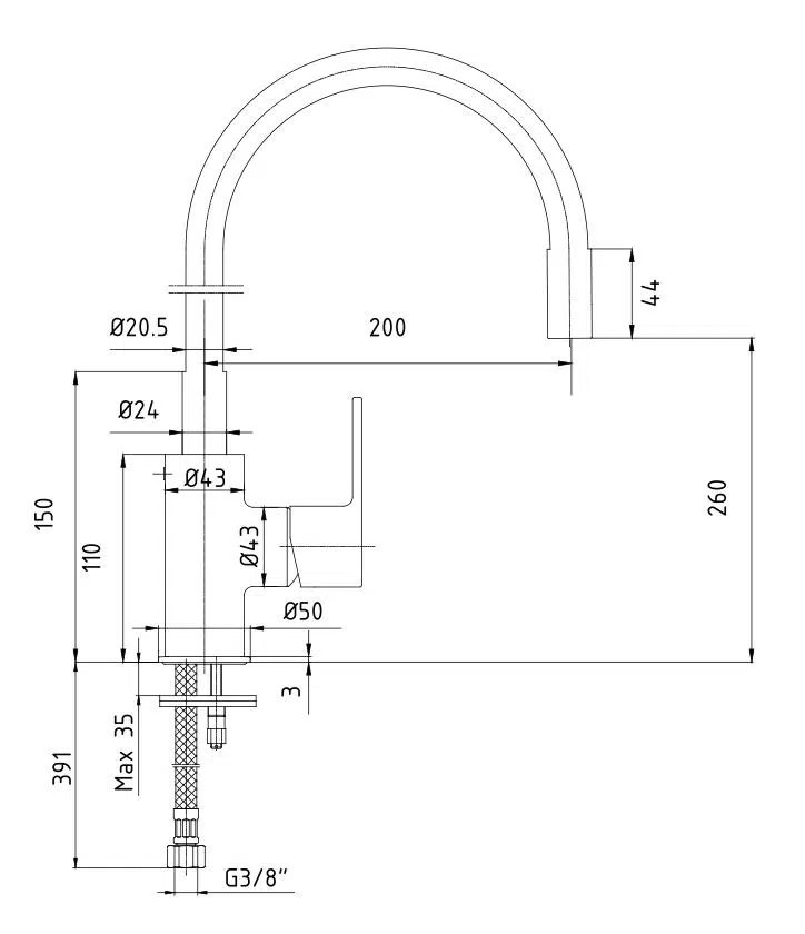 Eca Nita Esnek Uçlu Eviye Mutfak Evye Bataryası Kırmızı 102118112