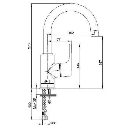 Eca Luna Lavabo Bataryası Kuğu Borulu 102108953