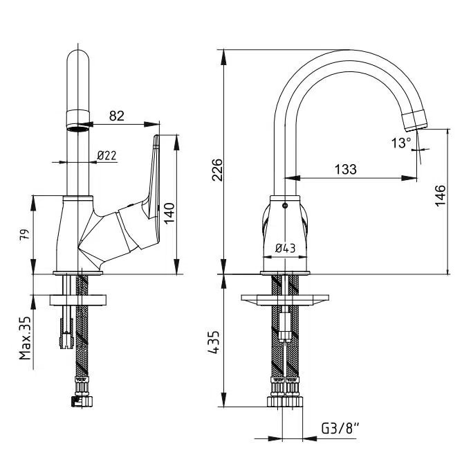 Eca Spylos Lavabo Bataryası Kuğu Borulu 20 Yıl Garanti 102188126