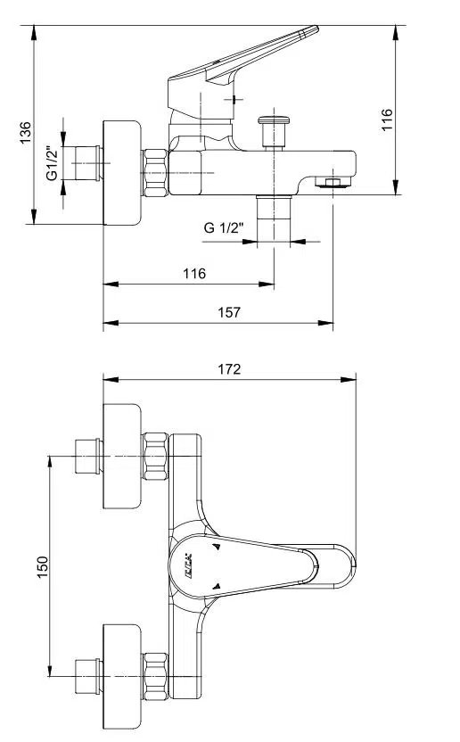Eca Spylos Banyo Duş Bataryası 20 Yıl Garanti 102102494