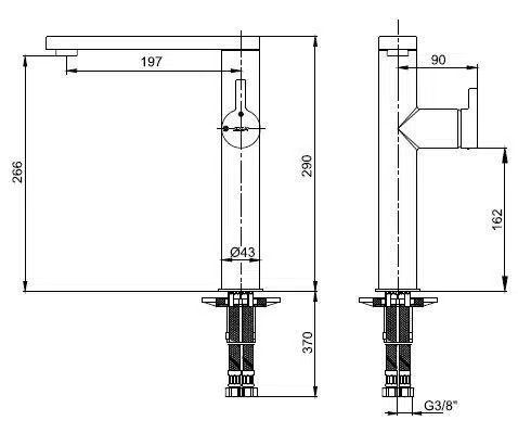 Eca Mina Yüksek Tip Çanak Lavabo Bataryası 102108937H