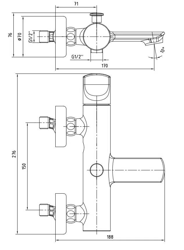 Eca Myra Banyo Duş Bataryası Mat Beyaz 102102470C4