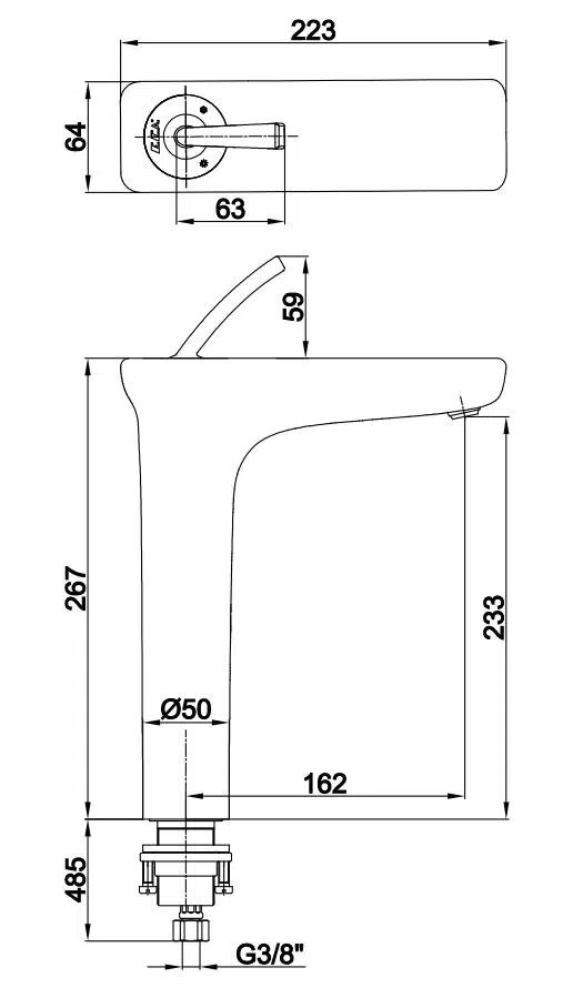 Eca Novita Yüksek Tip Çanak Lavabo Bataryası 102108926H