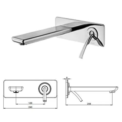 Eca Novita Ankastre Gömme Lavabo Bataryası Set (102167614H-K+102166603H)