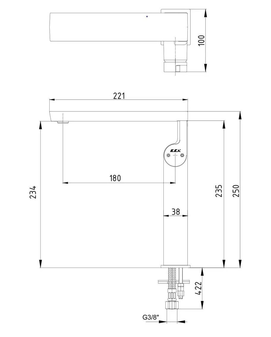 Eca Icon Yüksek Tip Lavabo Bataryası 102188044h