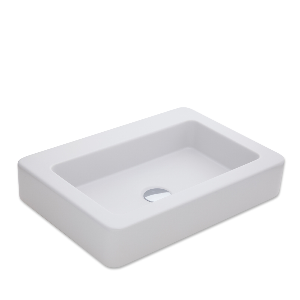 Skat 59x41 cm Tezgah Üstü Lavabo MAT BEYAZ