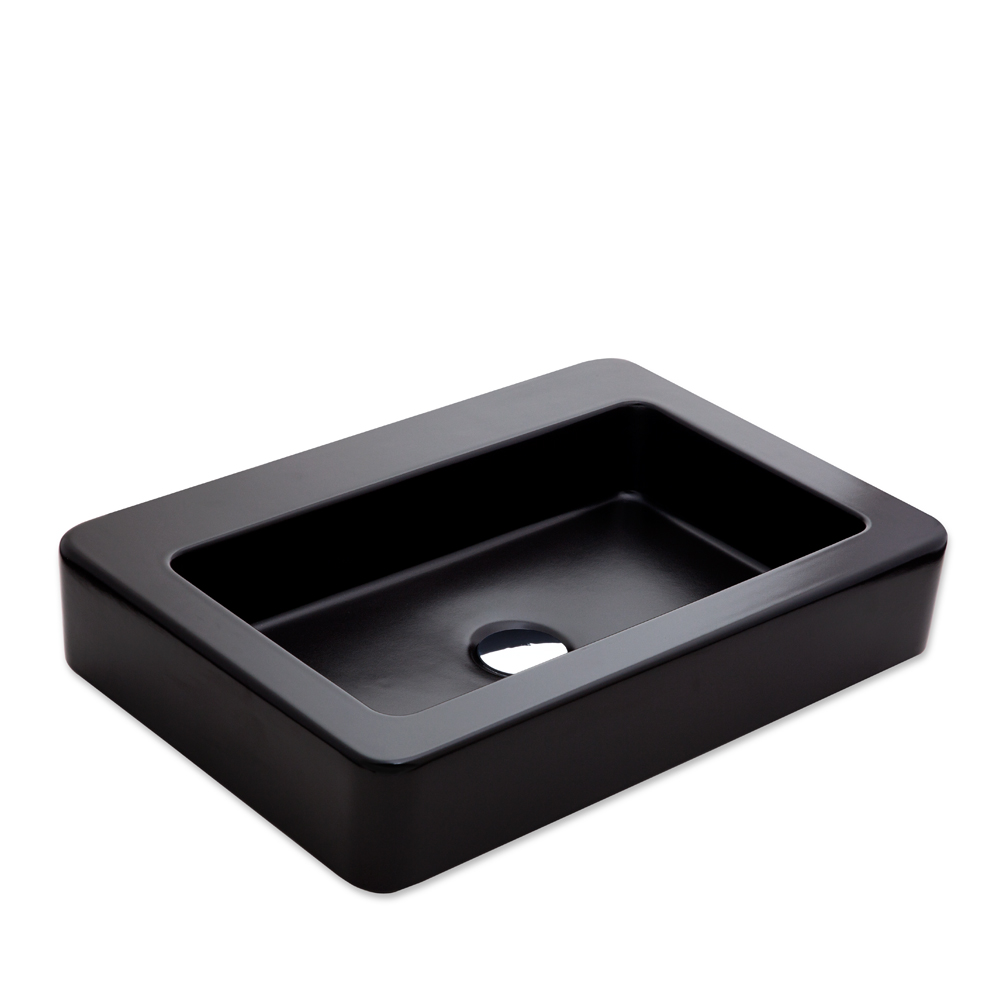 Skat 59x41 cm Tezgah Üstü Lavabo MAT SİYAH