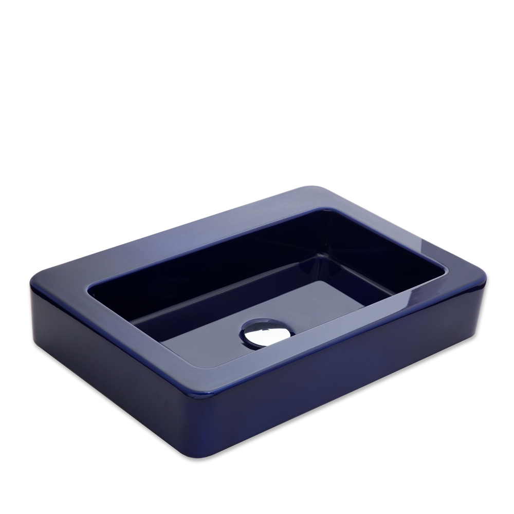 Skat 59x41 cm Tezgah Üstü Lavabo LACİVERT