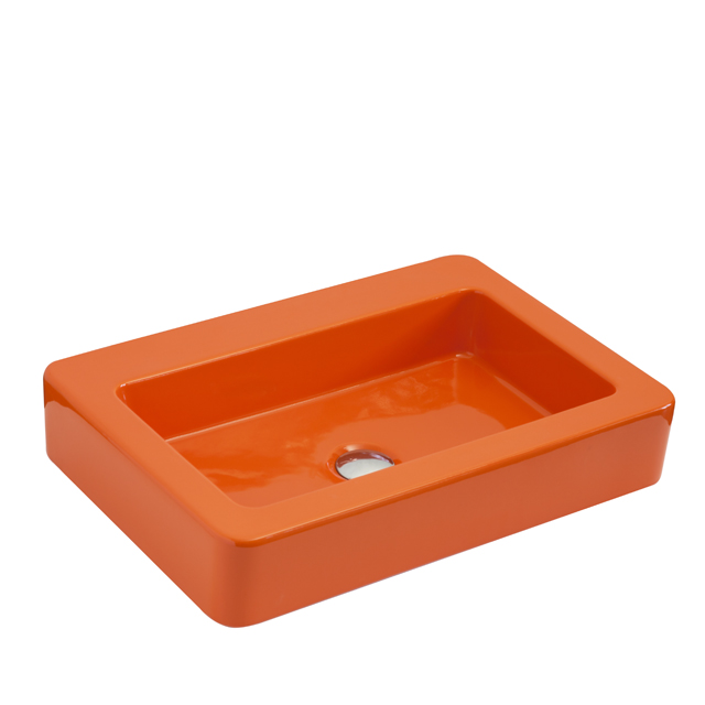 Skat 59x41 cm Tezgah Üstü Lavabo TURUNCU