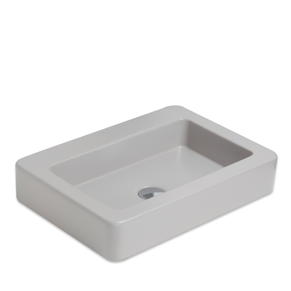 Skat 59x41 cm Tezgah Üstü Lavabo MAT GRİ