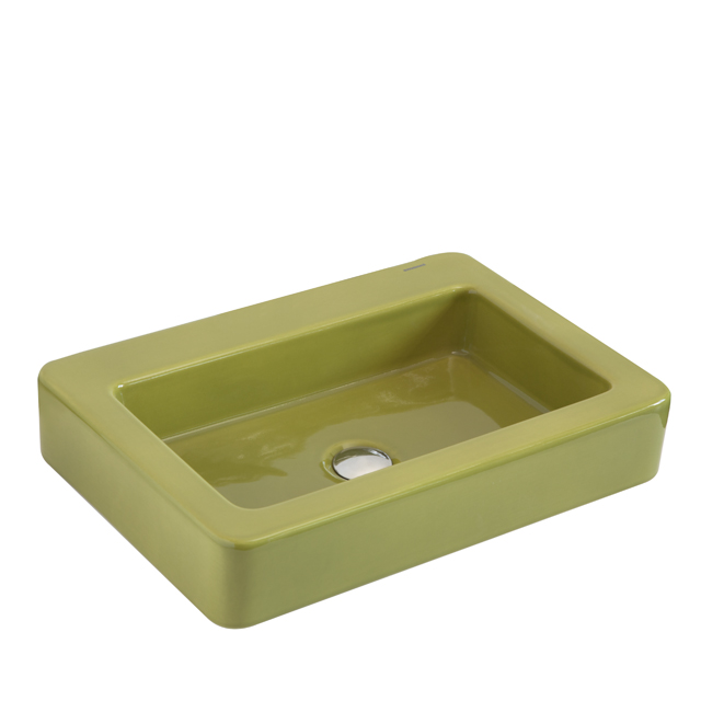 Skat 59x41 cm Tezgah Üstü Lavabo YOSUN YEŞİLİ