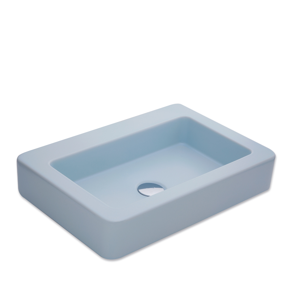 Skat 59x41 cm Tezgah Üstü Lavabo MAT ARKTİK MAVİ