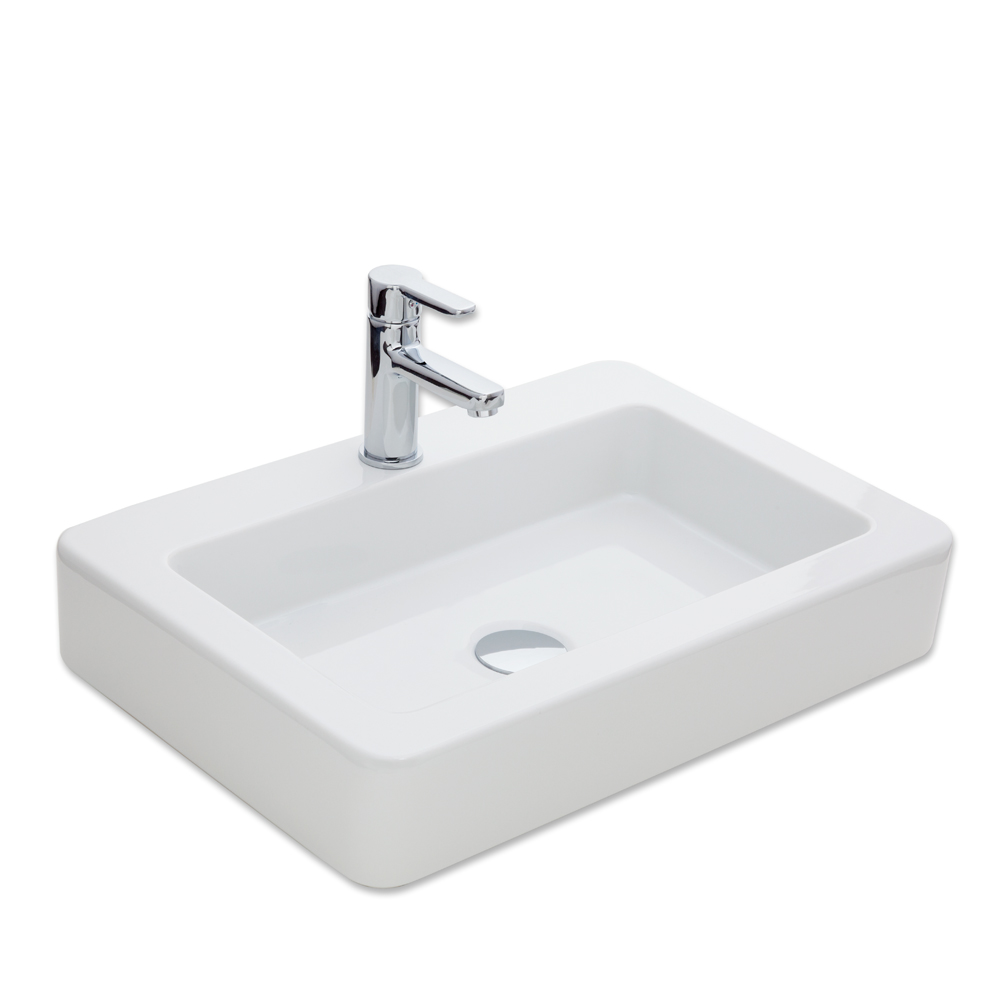 Skat BD 59x41 cm Batarya Delikli Lavabo BEYAZ
