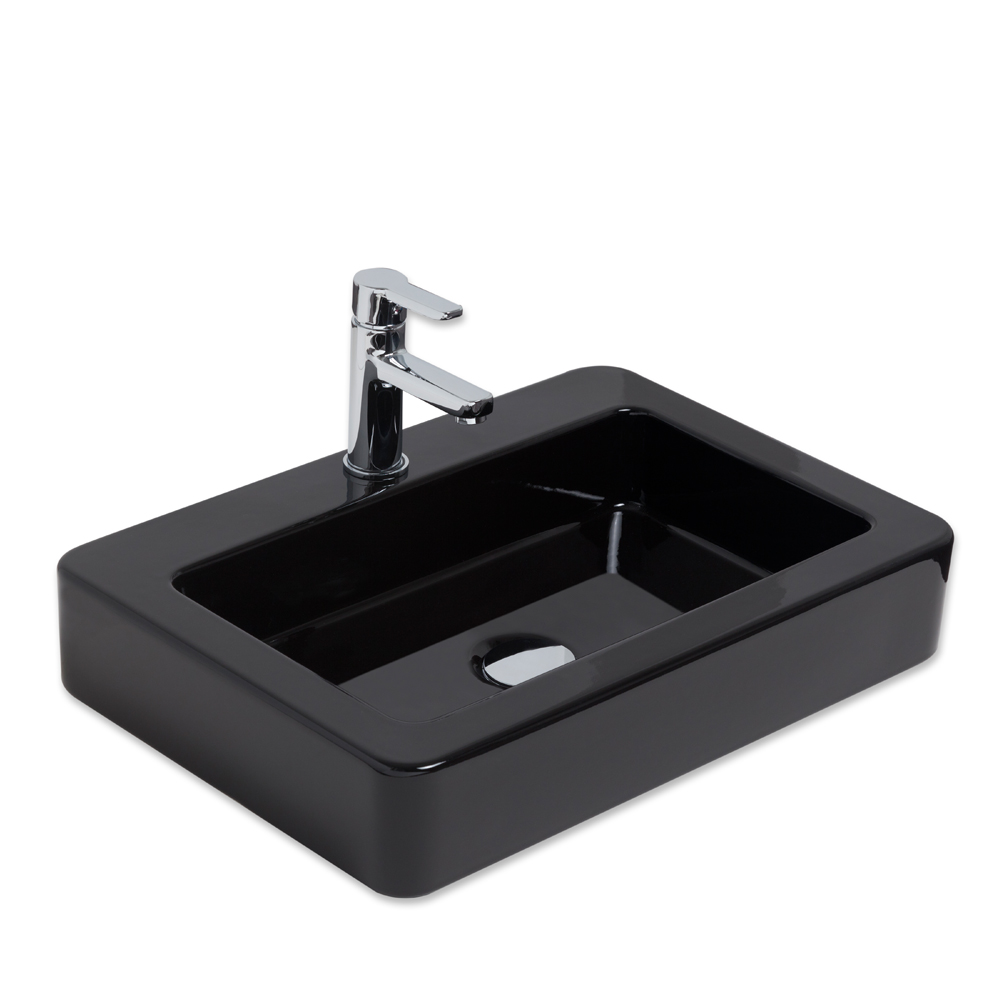 Skat BD 59x41 cm Batarya Delikli Lavabo SİYAH