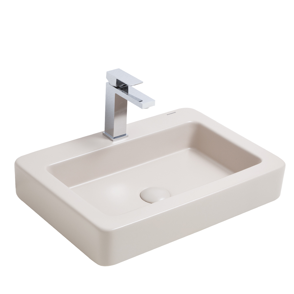 Skat BD 59x41 cm Batarya Delikli Lavabo MAT SAHRA