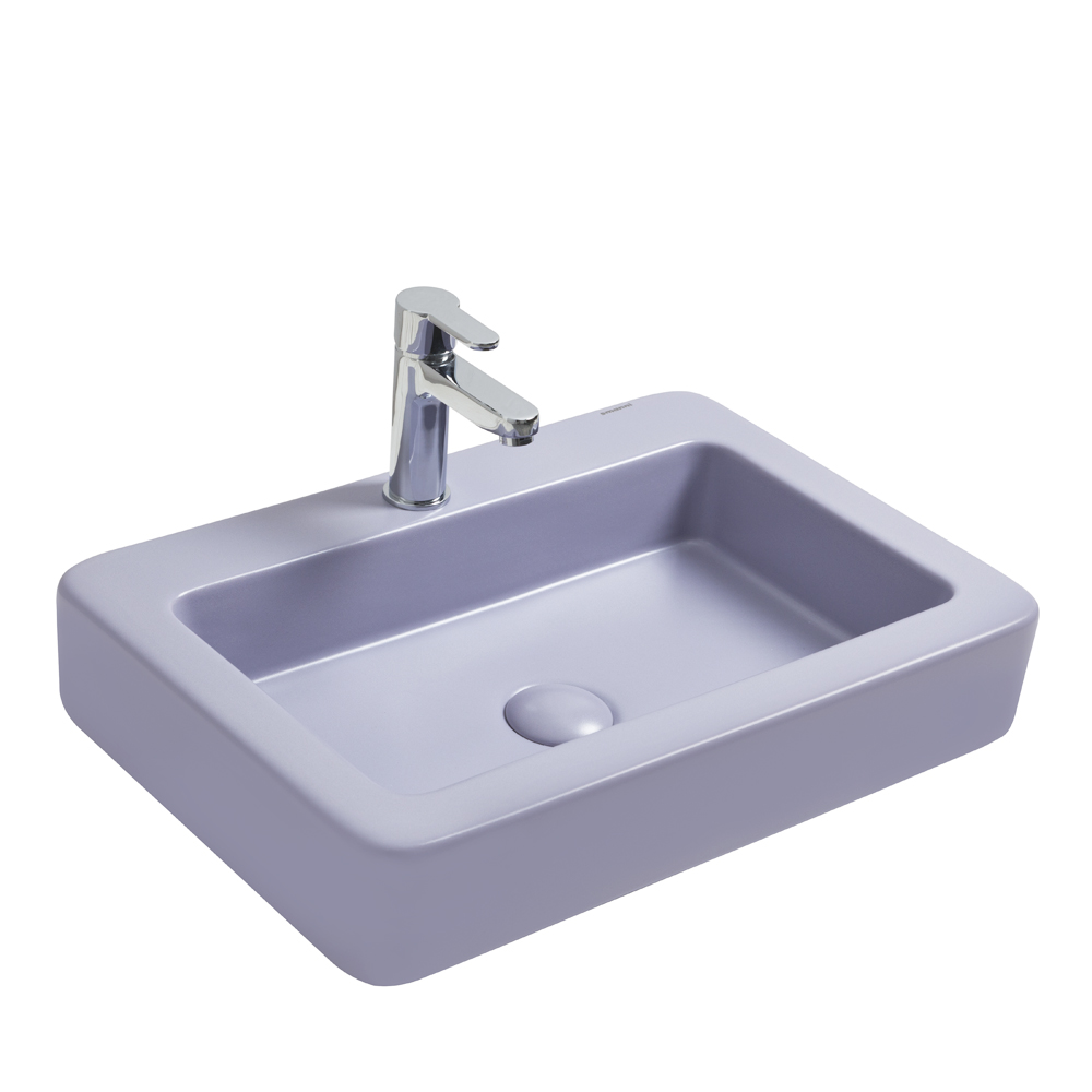 Skat BD 59x41 cm Batarya Delikli Lavabo MAT LEYLAK