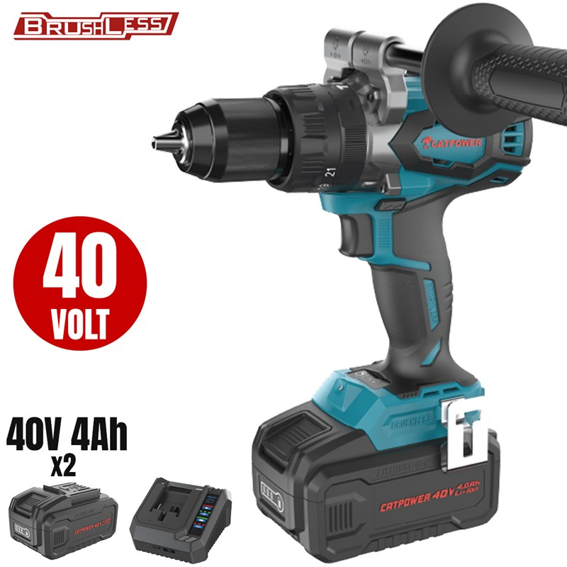 KÖMÜRSÜZ AKÜLÜ DARBELİ VİDALAMA Lİ-İON 40V 150NM +( 4.0 ah AKÜ 2 ADET)+(Hızlı Şarj Cihazı)