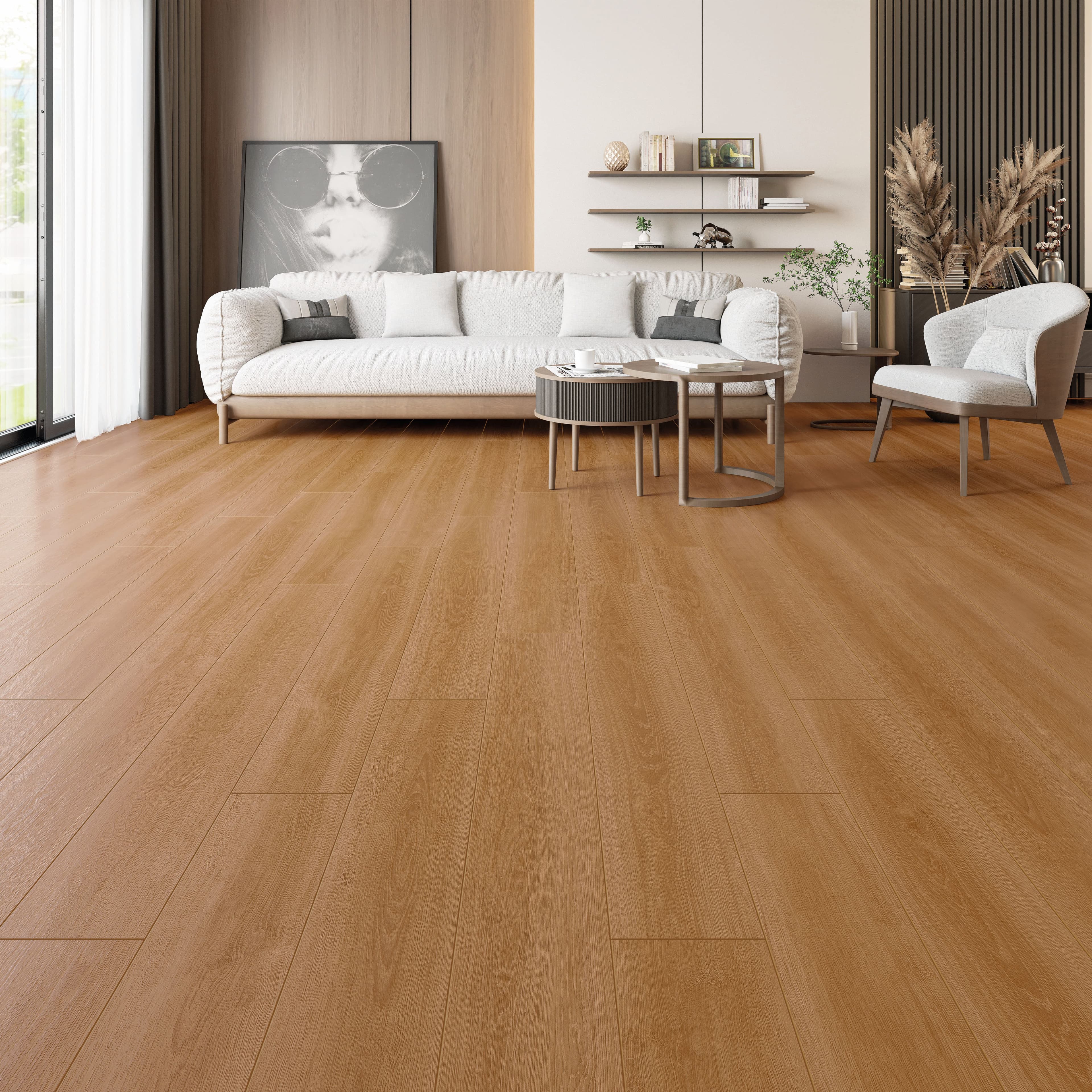 ÇAMSAN MODERN LONG SERİSİ Filibe Meşe - 4541 8mm Derzli LAMİNANT PARKE