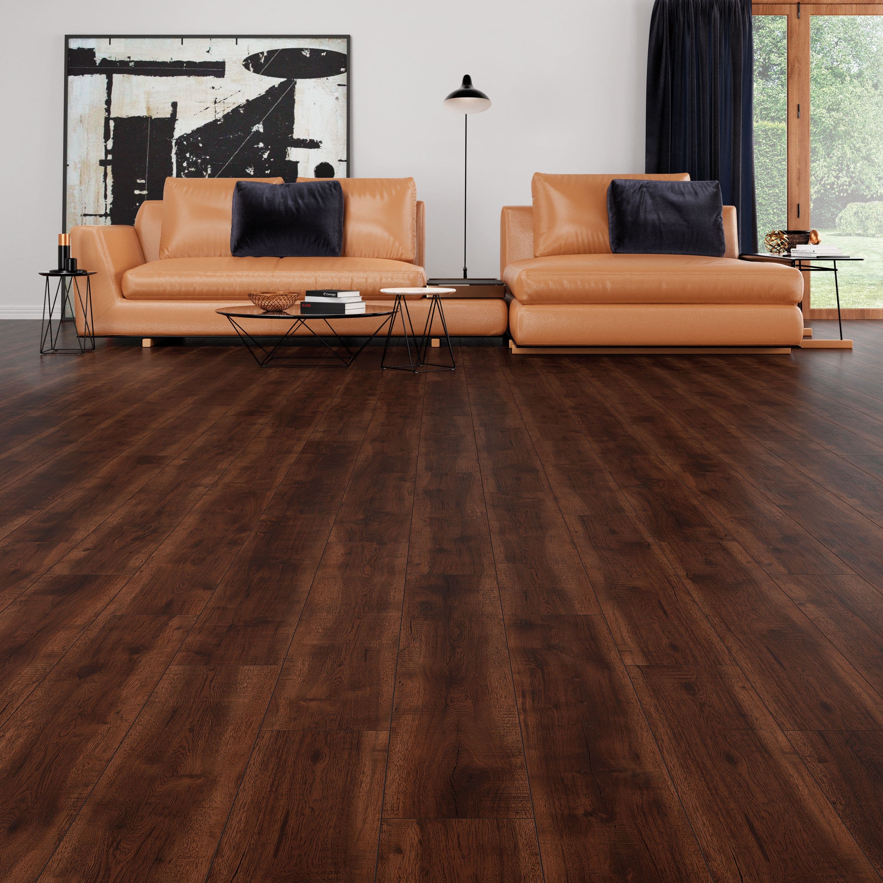 ÇAMSAN MODERN SERİSİ Rustik Ceviz - 717 8mm Derzli LAMİNANT PARKE