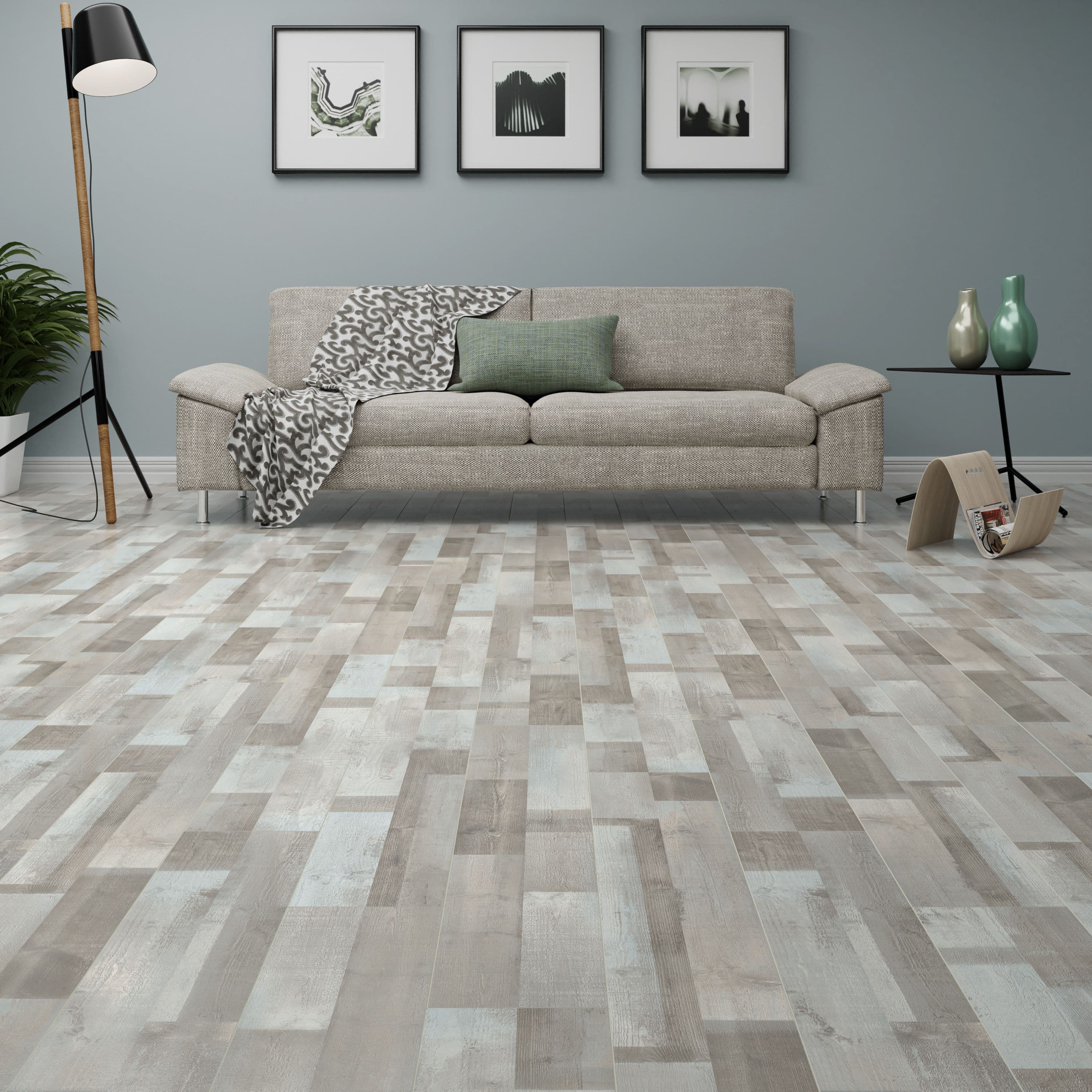 ÇAMSAN MODERN SERİSİ Mavi Çam - 706 8mm Derzli LAMİNANT PARKE