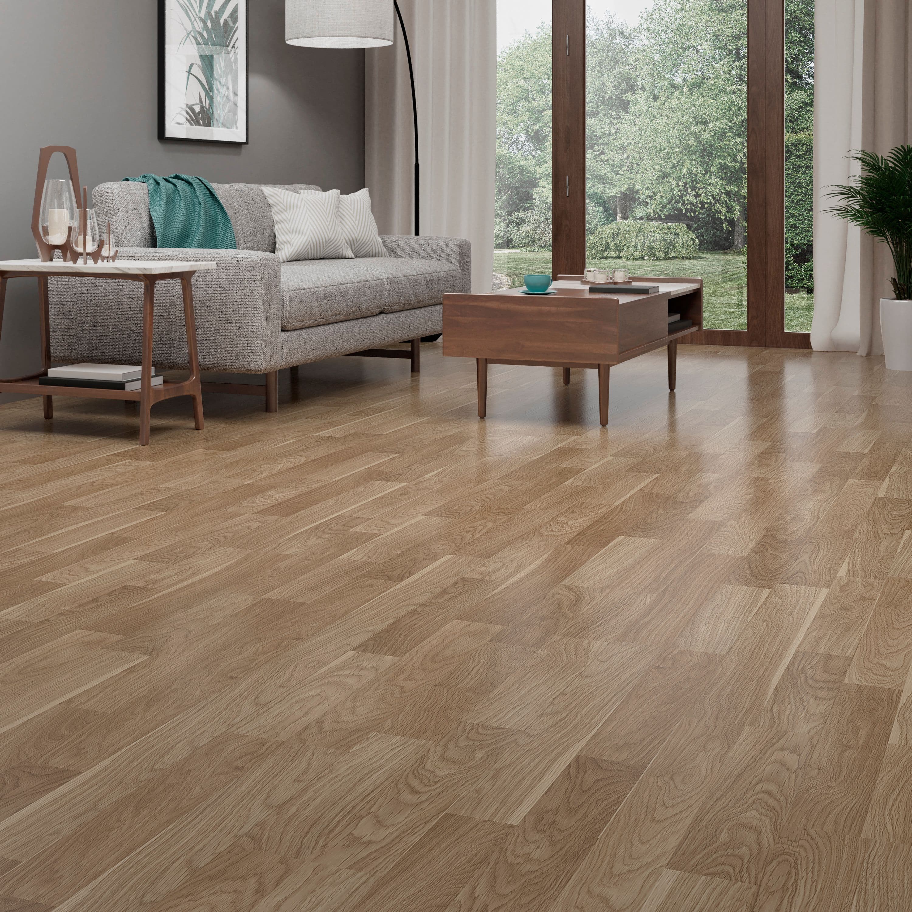 ÇAMSAN KLASİK SERİSİ Gümüş Meşe - 535 8mm Derzsiz LAMİNANT PARKE