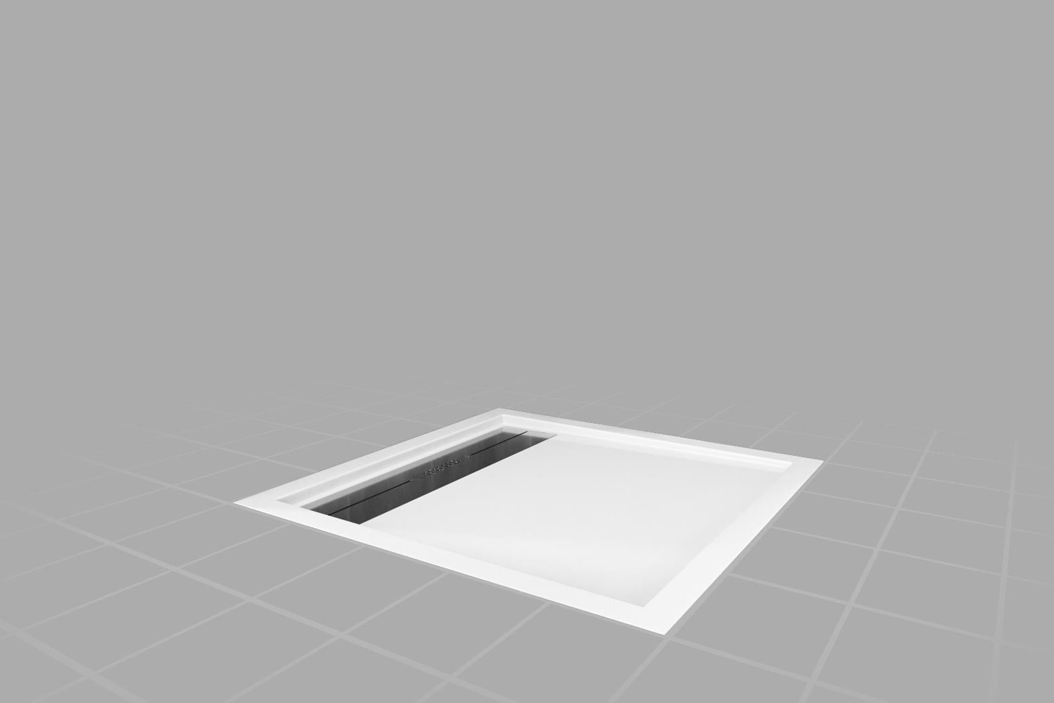 Aquanil ZONE Flat Paslanmaz Sifonlu Kare Duş Teknesi