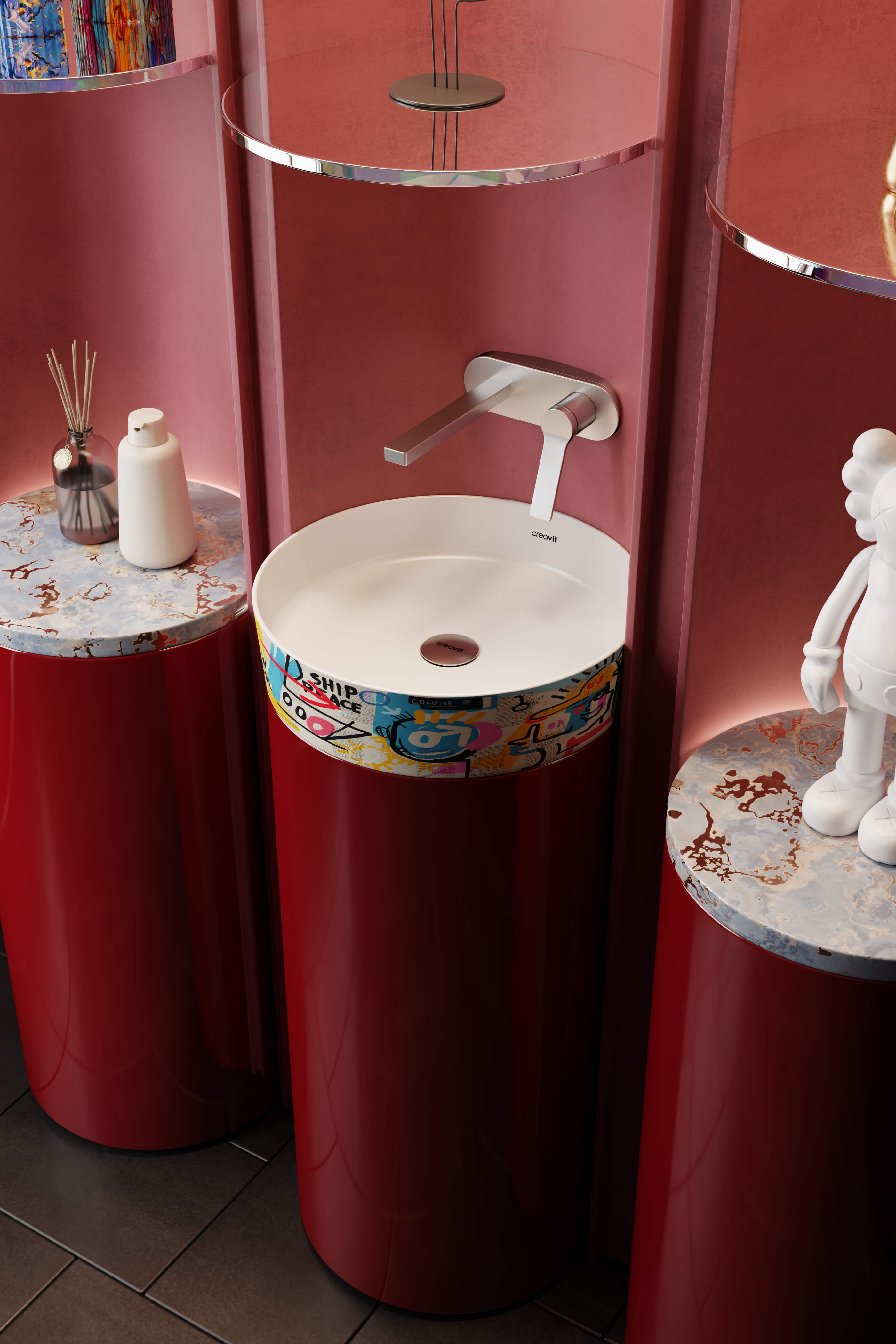 CREAVİT GEN-Z 400x110x400ÇANAK LAVABO LP140-00CB00E-GB00