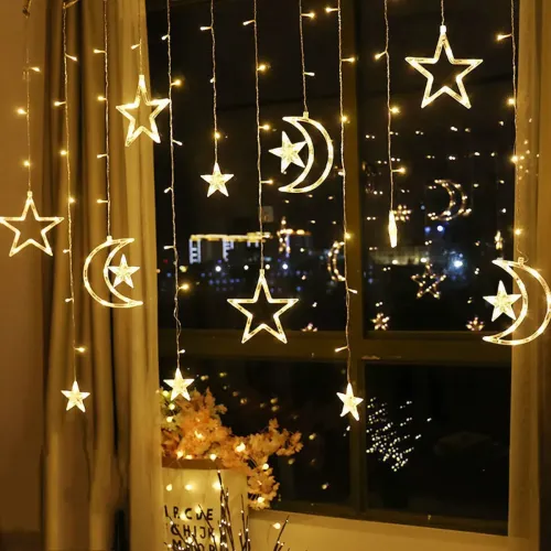 Ay ve Yıldız Perde LED Işık