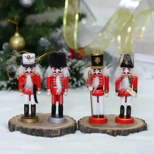 Kurşun Asker Ahşap Dekoratif Set 4'lü, 13 cm