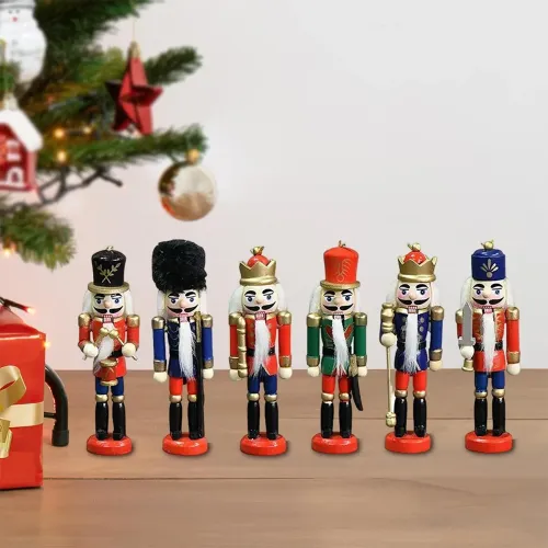 Kurşun Asker Ahşap Dekoratif Set 6'lı, 13 cm